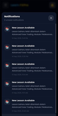 Pemberitahuan pelajaran baharu