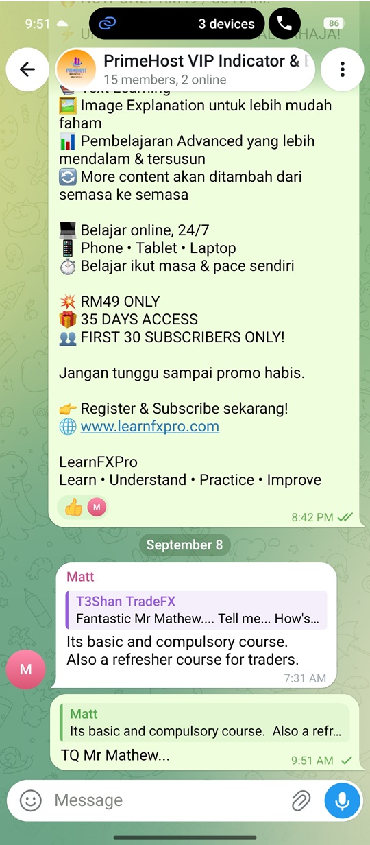 Screenshot maklum balas pelajar 1